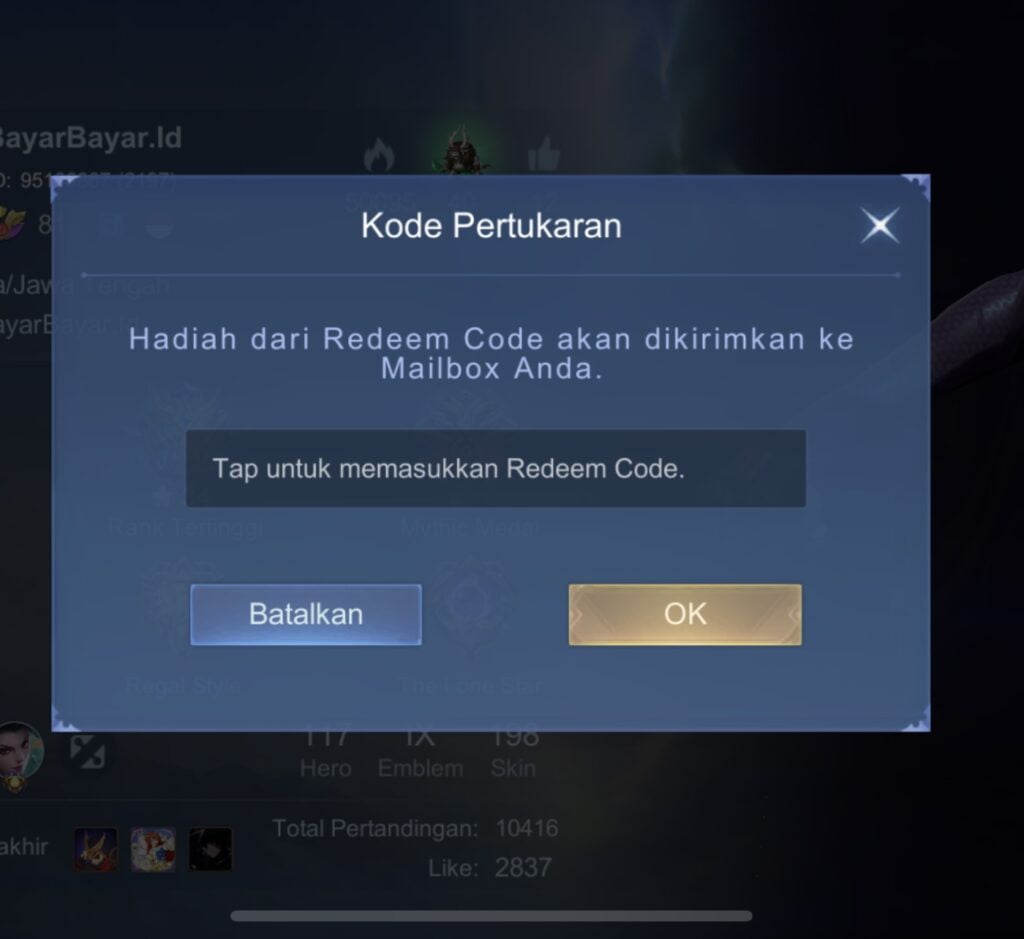 Kode Redeem ML 7 April 2023